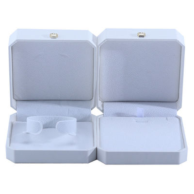 Boîte de bijoux en cuir en PU blanc pour Hanhong