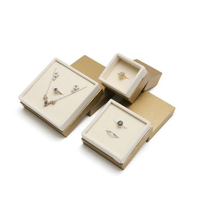 Boîtes de bijoux en papier de velours Conception personnalisée Hanhong Emballage écologique