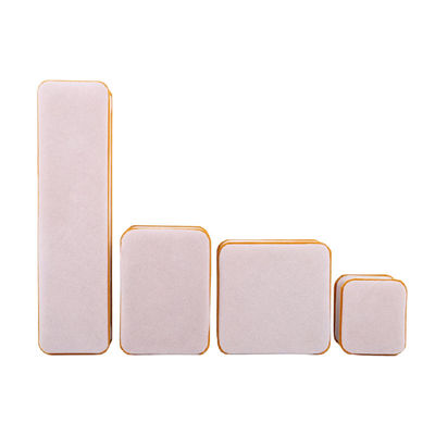 acheter Boîte d'emballage de bijoux en velours de couleur abricot personnalisée pour double couche et taille 6 * 5,5 * 5 cm online manufacture