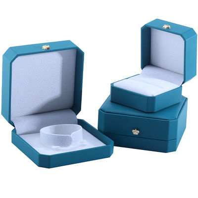 Boîte de rangement de bijoux en cuir vert PU pour bracelets et boucles d'oreilles
