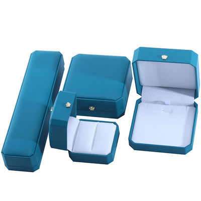 Boîte de rangement de bijoux en cuir vert PU pour bracelets et boucles d'oreilles
