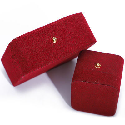 Boîte d'emballage de bijoux de velours rouge de luxe pour le collier bracelet boucle d'oreille