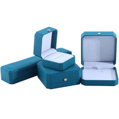 Boîte de rangement de bijoux en cuir vert PU pour bracelets et boucles d'oreilles