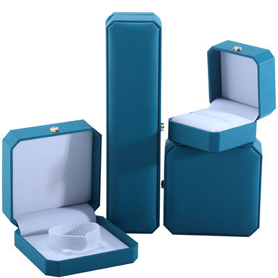 Boîte de rangement de bijoux en cuir vert PU pour bracelets et boucles d'oreilles