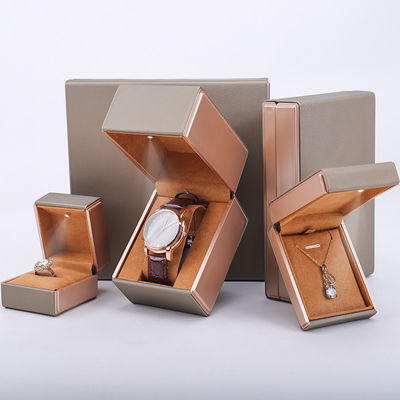 acheter Boîte à bijoux LED en cuir en PU, boîte à bijoux de luxe online manufacture