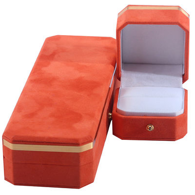 acheter Package de bijoux pour les boucles d'oreilles et les anneaux de collier de mariage Hanhong Custom Orange Box de velours online manufacture