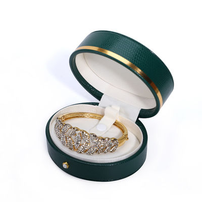 Organiseur de bijoux en cuir vert PU personnalisable Idéal pour les voyages par Hanhong
