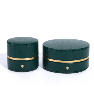 Organiseur de bijoux en cuir vert PU personnalisable Idéal pour les voyages par Hanhong