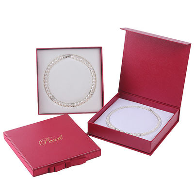 Hanhong Taille personnalisée bijoux rouges carton papier boîte à manches pour le collier de bracelet