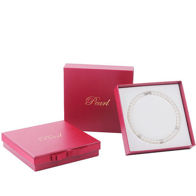 Hanhong Taille personnalisée bijoux rouges carton papier boîte à manches pour le collier de bracelet