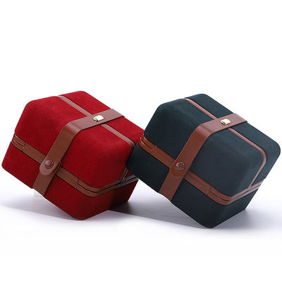 Boîte à bijoux Hanhong pour logo personnalisé Boucles d'oreilles vertes Bracelet Collier Ring Emballage