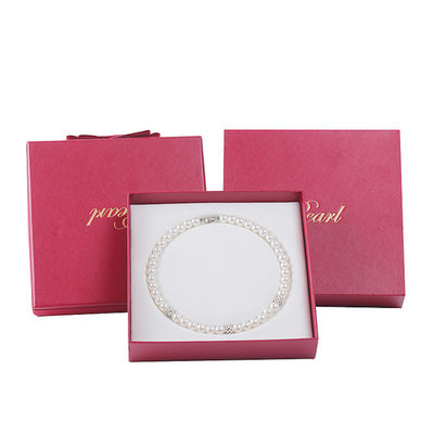 Hanhong Taille personnalisée bijoux rouges carton papier boîte à manches pour le collier de bracelet