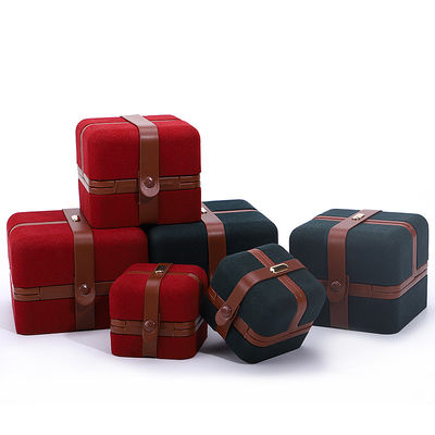 Boîte à bijoux Hanhong pour logo personnalisé Boucles d'oreilles vertes Bracelet Collier Ring Emballage