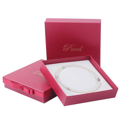 Hanhong Taille personnalisée bijoux rouges carton papier boîte à manches pour le collier de bracelet