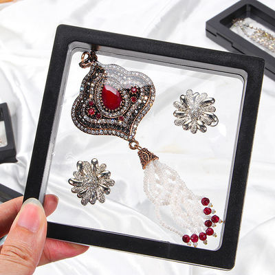 acheter Display de bijoux en PE, boîte suspendue à membrane, boîtier de bijoux flottant à film transparent online manufacture