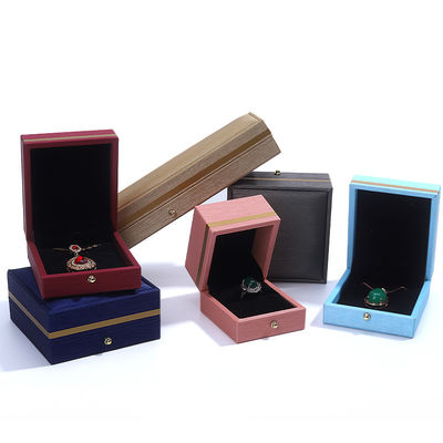 Hanhong Coffret de bijoux en cuir bleu personnalisé pour le collier d'anneau Bracelet mariage Contactez-nous