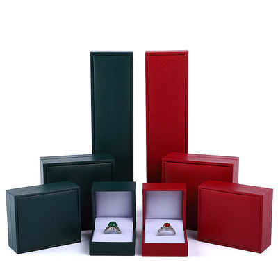 Boîte d'emballage de bijoux verts à logo personnalisé pour les boucles d'oreilles de bracelet de collier Hanhong