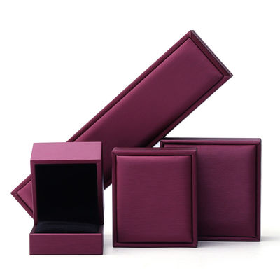 acheter Boîte d'emballage de bijoux en velours de luxe personnalisée avec cuir PU violet de Hanhong online manufacture