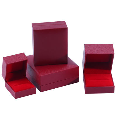 Fabrication de gros Luxe carré Joaillerie Boîte personnalisée personnalisée haut de gamme Collier Bracelet Boucles d'oreilles Ensemble de bijoux d'anneau Emballage papier carton flip rouge Boîte à bijoux avec logo