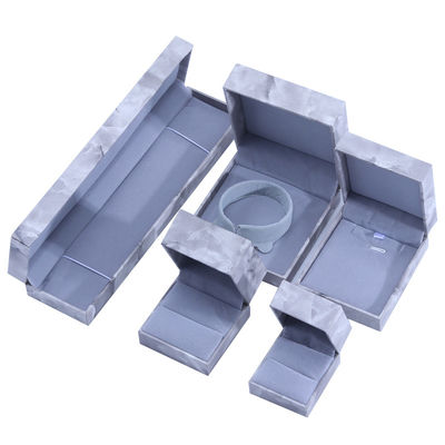 Fabrication de gros Luxe carré Box de bijoux personnalisé personnalisé haut de gamme Collier Bracelet Boucles d'oreilles Ring ensemble de bijoux Emballage carton papier flip marbre Jewelry Box avec logo