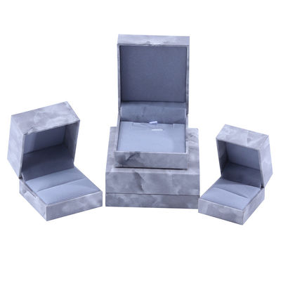 Fabrication de gros Luxe carré Box de bijoux personnalisé personnalisé haut de gamme Collier Bracelet Boucles d'oreilles Ring ensemble de bijoux Emballage carton papier flip marbre Jewelry Box avec logo