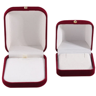 Paquet de bijoux en velours rouge pour bracelets personnalisés Boucles d'oreilles et colliers