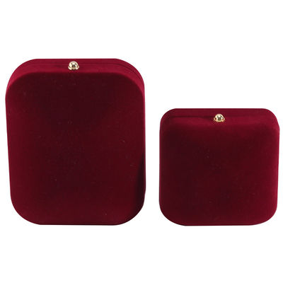 Paquet de bijoux en velours rouge pour bracelets personnalisés Boucles d'oreilles et colliers