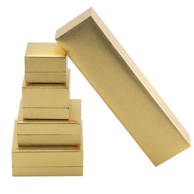 Fabrication en gros Luxe Jeux de bijoux Boîte personnalisée Coffret personnalisé haut de gamme Collier Bracelet Boucles d'oreilles Ensemble de bijoux d'anneau Emballage papier carton flip jaune Boîte à bijoux avec logo