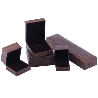 Boîte à bijoux en carton écologique fait main, marron, à rabat, personnalisable