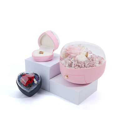 acheter Logo personnalisé en forme de cœur Box de tiroir de bijoux Rose Flower Box pour la bague online manufacture