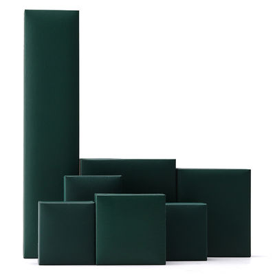 Luxe bijoux verts boîte en papier boucles d'oreilles collier pendentif bague emballage logo personnalisé