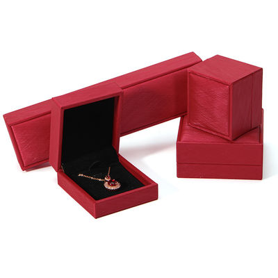 Boîte à bijoux Hanhong 2022 Ensemble d'emballage Boîte à bijoux en cuir PU avec logo Boîte à bague imprimée sur mesure