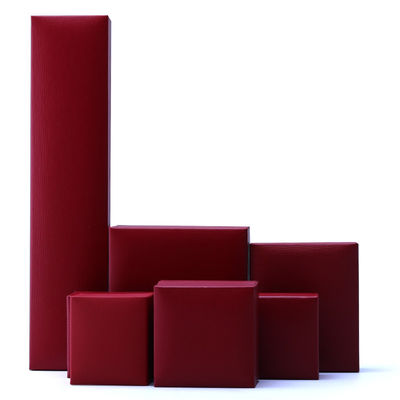 OEM Boîte de bijoux en papier rouge Ensemble de doublure de velours Boîte d'emballage de bijoux personnalisée