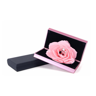 OEM Black Safflower Jewelry Packaging Case Rose Flower Gift Box Pour les bijoux