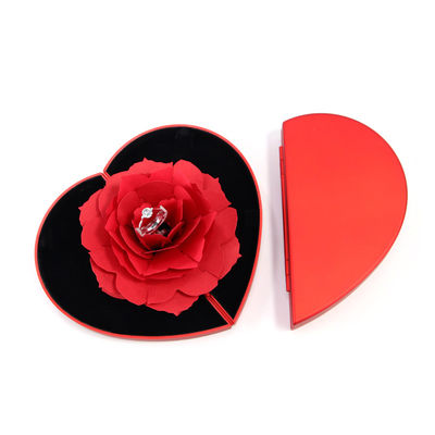OEM Black Safflower Jewelry Packaging Case Rose Flower Gift Box Pour les bijoux