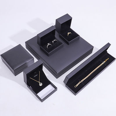 Boîte à bijoux en carton écologique à double face noir personnalisable