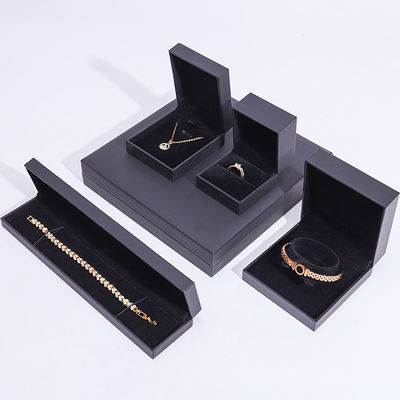 Boîte à bijoux en carton écologique à double face noir personnalisable