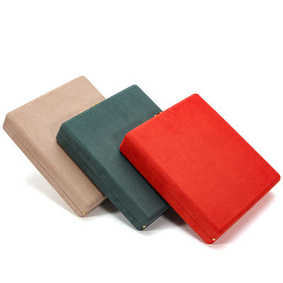 Boîte de rangement de bijoux en cuir en microfibre verte pour collier de perles 20*23*5cm Hanhong Custom