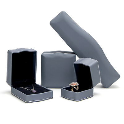 Boîte de bijoux en cuir personnalisée de luxe pour emballage de collier et d'oreille