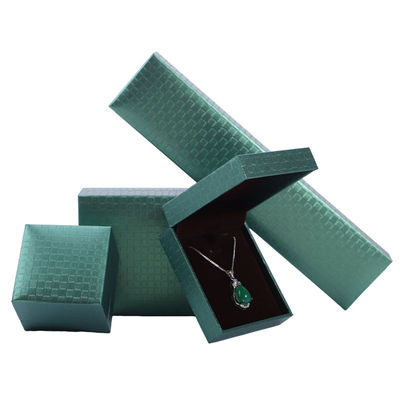 Boîte à bijoux en papier vert, bracelet pendentif, collier, bague, bijoux