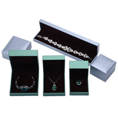 Boîte à bijoux en papier vert, bracelet pendentif, collier, bague, bijoux
