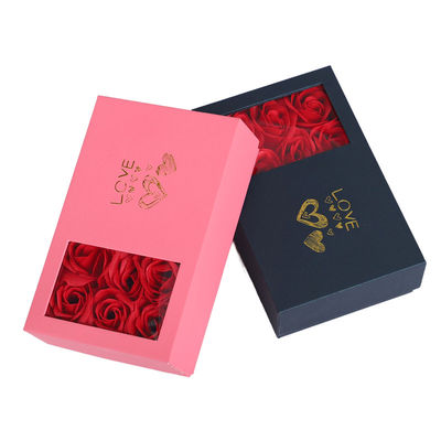 Boîte à bijoux en carton Hanhong Rose Sabon Fleur Emballage cadeau avec sac à main