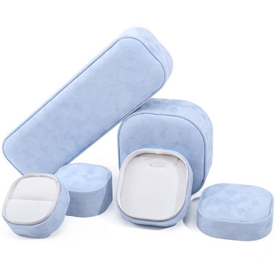 acheter Plastique velours Hanhong Logo personnalisé Portable Carré Box de bijoux pour le collier Bracelet Ring online manufacture