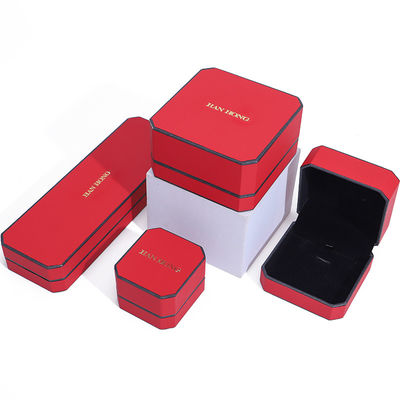 Boîte de bijoux en velours rouge pour bracelet de luxe Boucles d'oreilles Collier