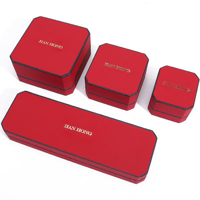 Boîte de bijoux en velours rouge pour bracelet de luxe Boucles d'oreilles Collier