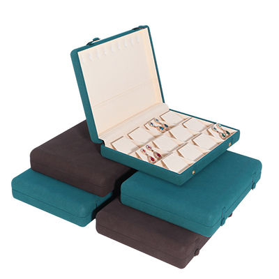 Boîte à bijoux en cuir pour le stockage élégant et sécurisé de la bague de bracelet de collier