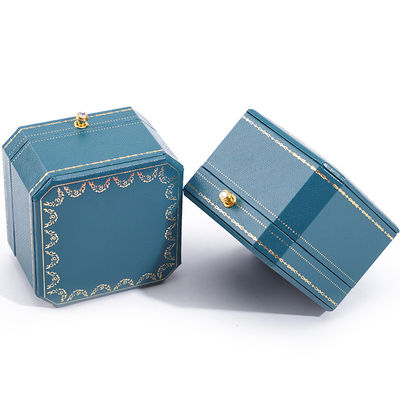 Boîte d'emballage de bijoux en papier de velours de couleur personnalisée pour bracelet boucles d'oreilles Collier Ring