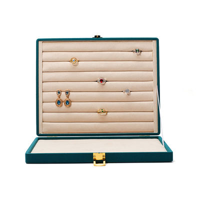acheter Boîte de rangement de bijoux portable personnalisée Boucles d'oreilles vertes Boucle d'oreille pour voyage online manufacture