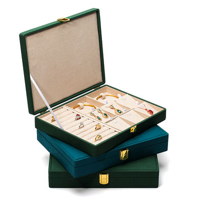 Boîte de rangement de bijoux portable personnalisée Boucles d'oreilles vertes Boucle d'oreille pour voyage