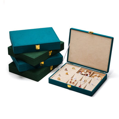 Boîte de rangement de bijoux portable personnalisée Boucles d'oreilles vertes Boucle d'oreille pour voyage